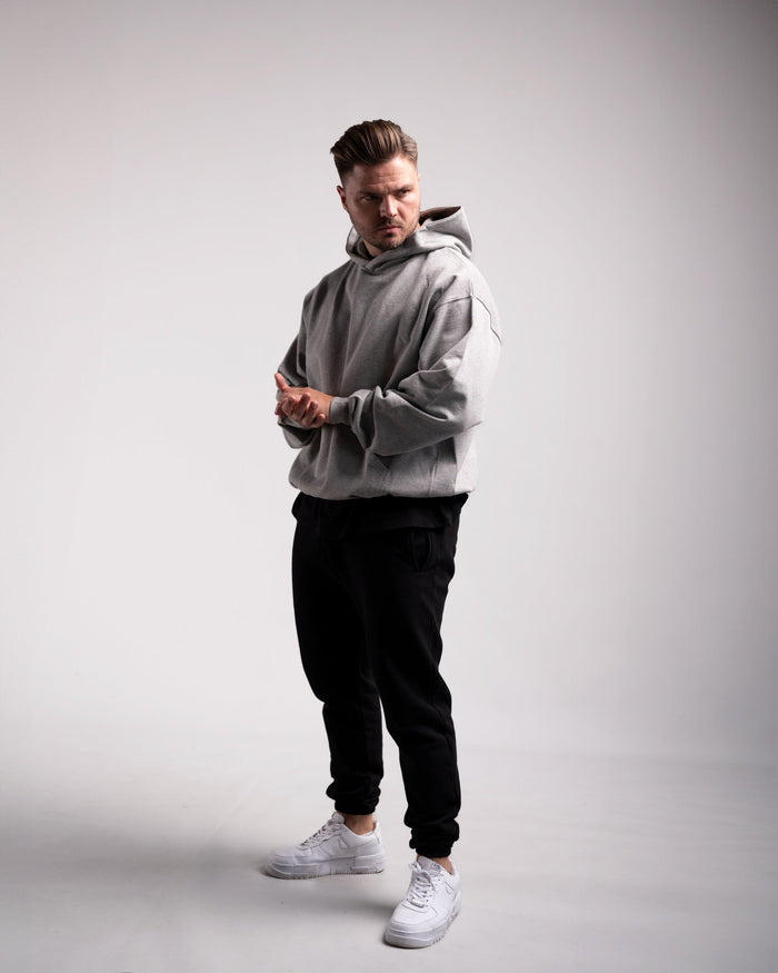 Oversized Hoodie (Grey Marl) - HQ Basics - Athletic Aesthetics