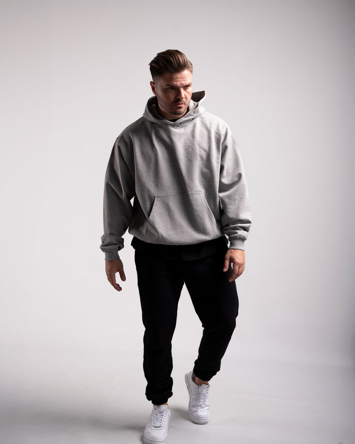 Oversized Hoodie (Grey Marl) - HQ Basics - Athletic Aesthetics