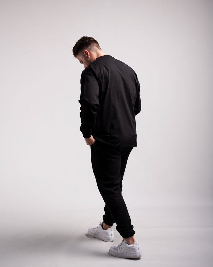 Oversized Longsleeve (Black) - HQ Basics - Athletic Aesthetics