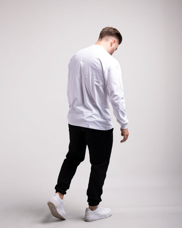 Oversized Longsleeve (White) - HQ Basics - Athletic Aesthetics