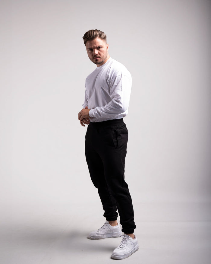Oversized Longsleeve (White) - HQ Basics - Athletic Aesthetics