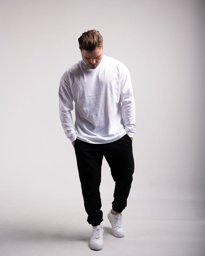 Oversized Longsleeve (White) - HQ Basics - Athletic Aesthetics