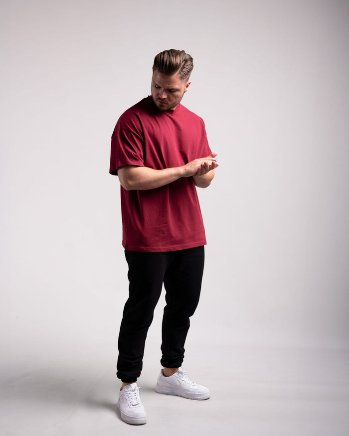 Oversized Tee (Burgundy) - HQ Basics - Athletic Aesthetics