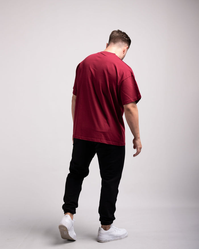 Oversized Tee (Burgundy) - HQ Basics - Athletic Aesthetics