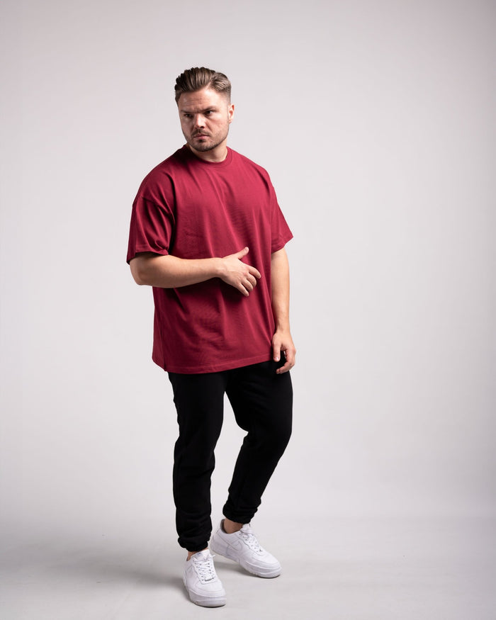 Oversized Tee (Burgundy) - HQ Basics - Athletic Aesthetics