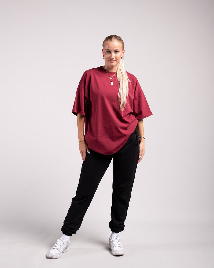 Oversized Tee (Burgundy) - HQ Basics - Athletic Aesthetics