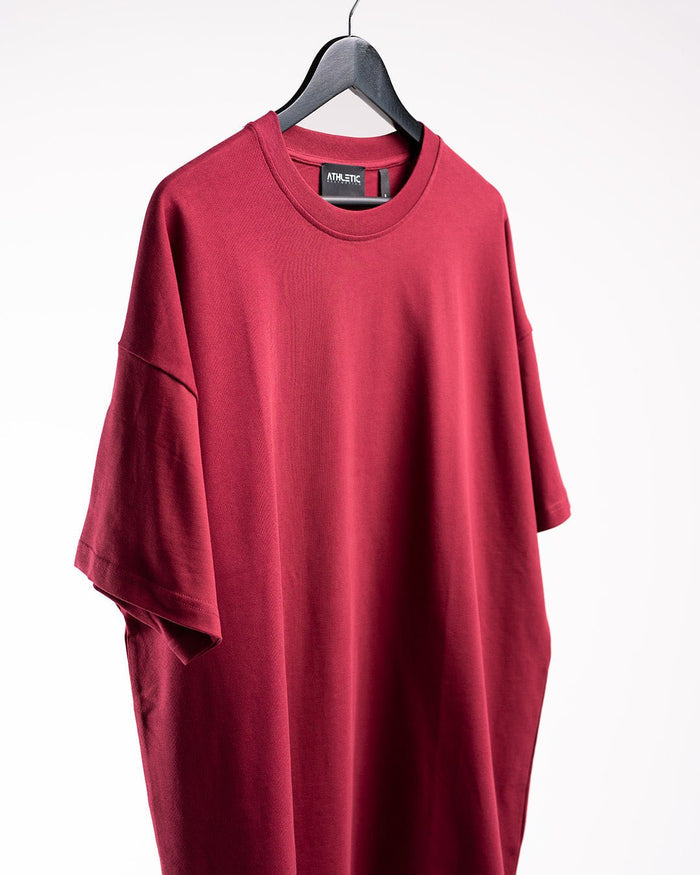 Oversized Tee (Burgundy) - HQ Basics - Athletic Aesthetics