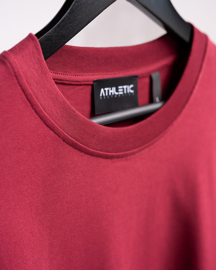 Oversized Tee (Burgundy) - HQ Basics - Athletic Aesthetics