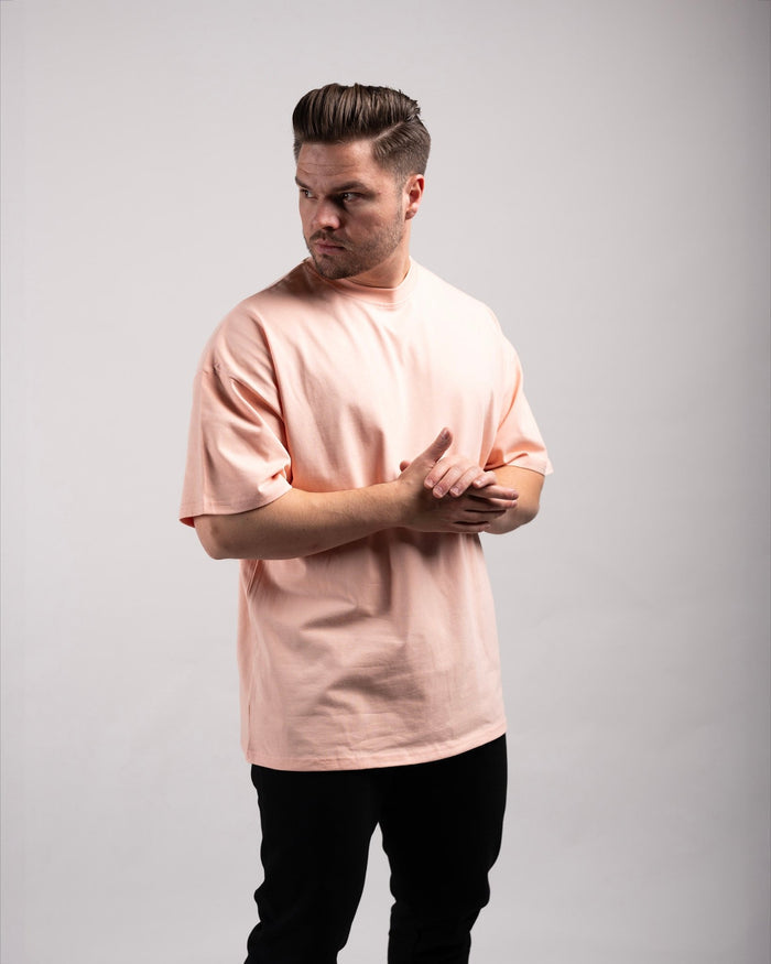 Oversized Tee (Creamy Pink) - HQ Basics - Athletic Aesthetics