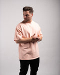 Oversized Tee (Creamy Pink) - HQ Basics - Athletic Aesthetics