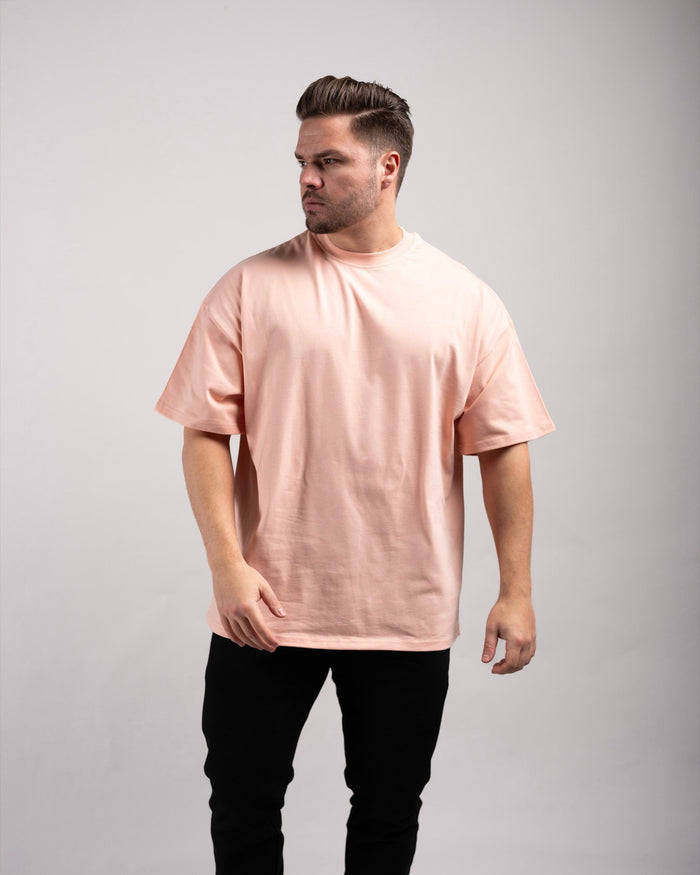 Oversized Tee (Creamy Pink) - HQ Basics - Athletic Aesthetics