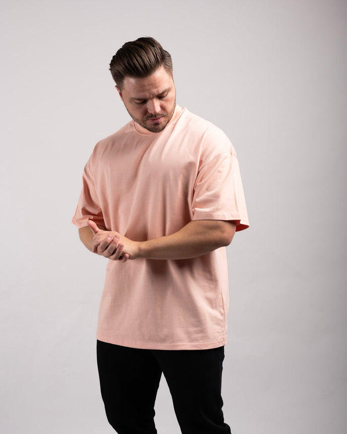 Oversized Tee (Creamy Pink) - HQ Basics - Athletic Aesthetics