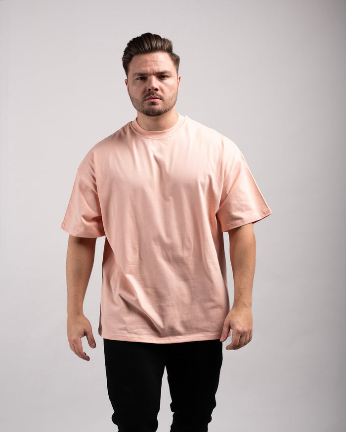 Oversized Tee (Creamy Pink) - HQ Basics - Athletic Aesthetics