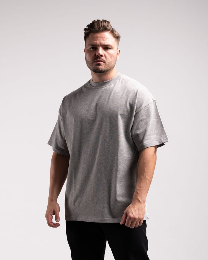 Oversized Tee (Grey Marl) - HQ Basics - Athletic Aesthetics