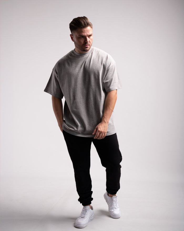 Oversized Tee (Grey Marl) - HQ Basics - Athletic Aesthetics