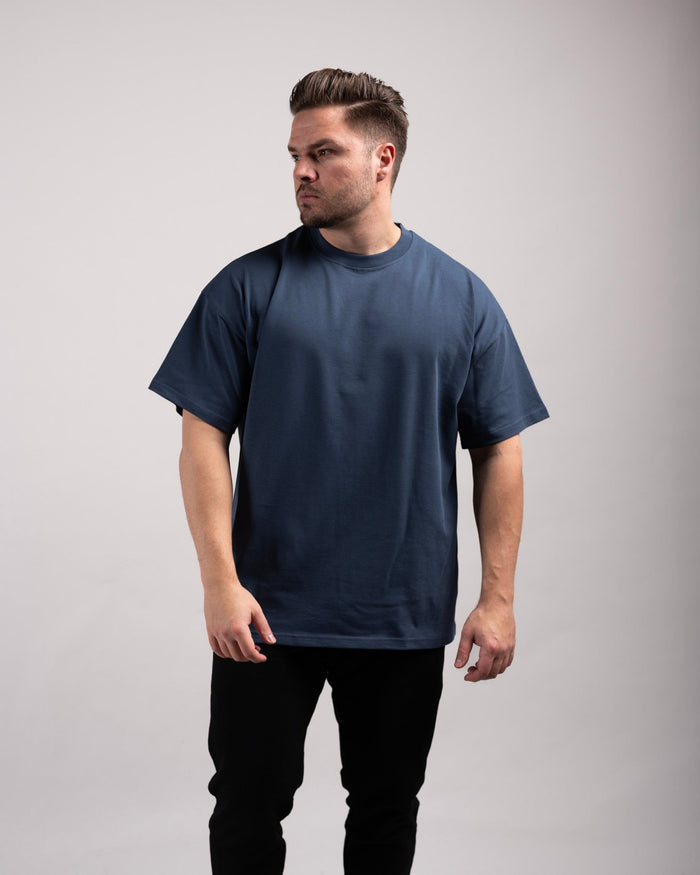 Oversized Tee (Navy Blue) - HQ Basics - Athletic Aesthetics