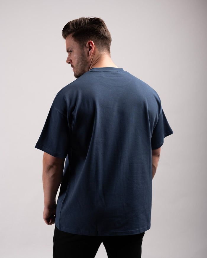 Oversized Tee (Navy Blue) - HQ Basics - Athletic Aesthetics