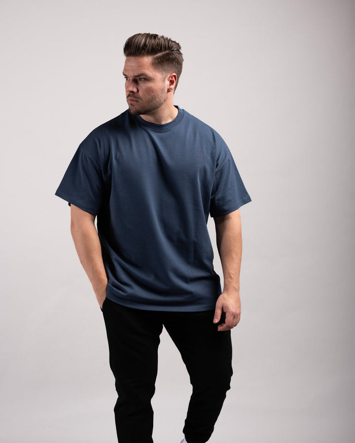 Oversized Tee (Navy Blue) - HQ Basics - Athletic Aesthetics