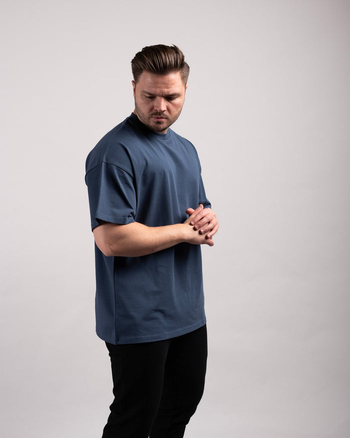 Oversized Tee (Navy Blue) - HQ Basics - Athletic Aesthetics