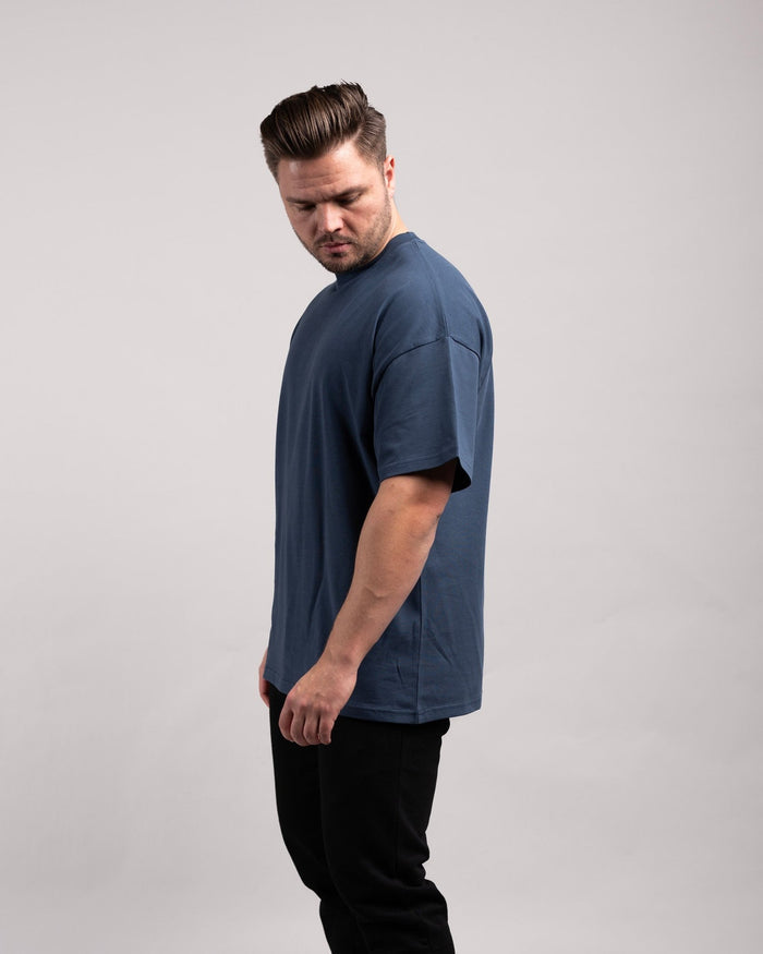 Oversized Tee (Navy Blue) - HQ Basics - Athletic Aesthetics