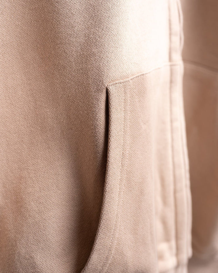 Oversized Zipped Hoodie (Caramel) - HQ Basics - Athletic Aesthetics