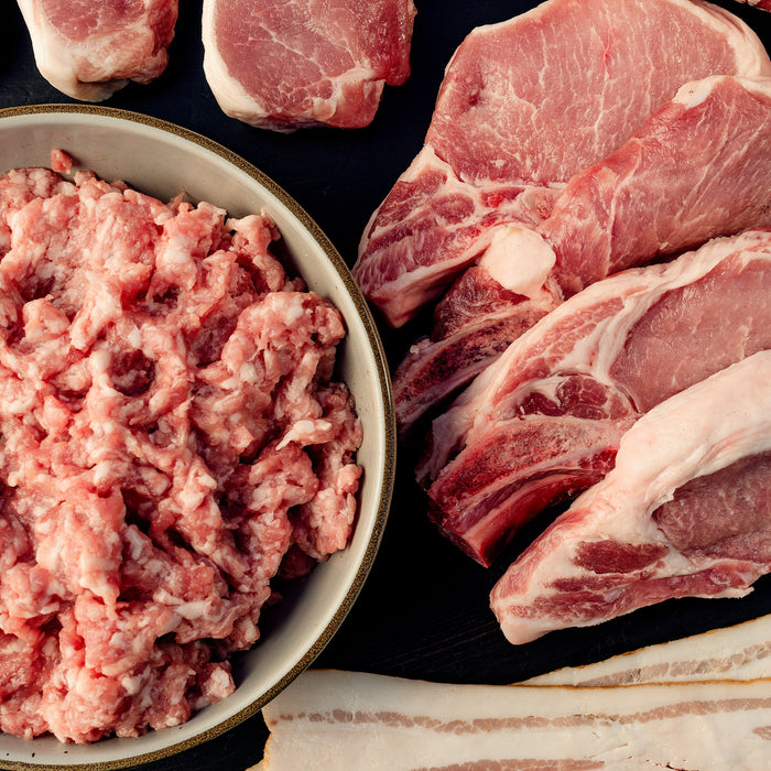 Pasture Raised Pork Box + 2 FREE Pounds Of Grass Fed Ground Beef For Life
