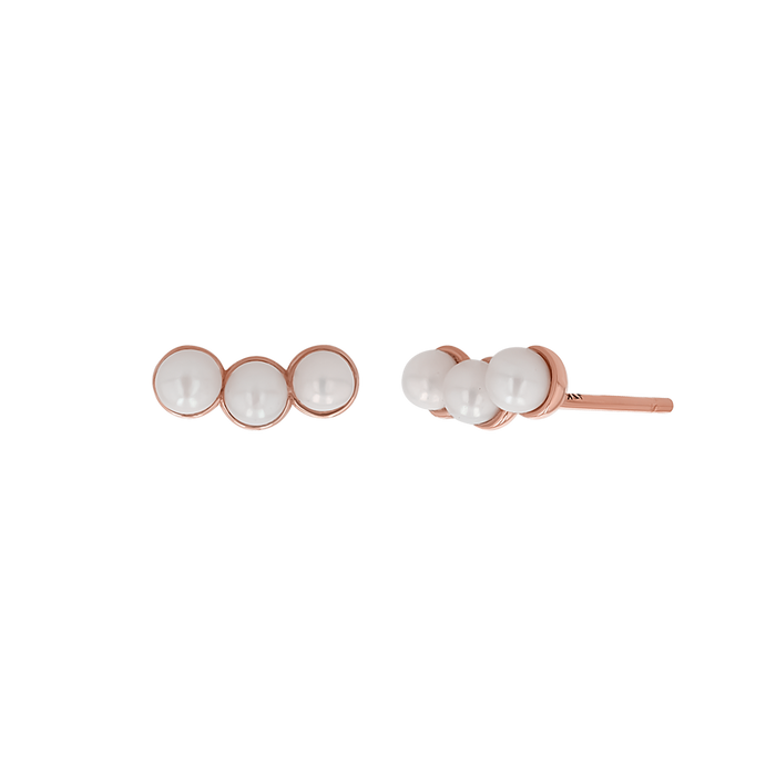 Pearl Trio Stud Earrings