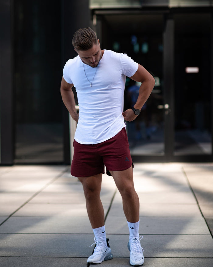 Performance Shorts 2.0 (Burgundy) - Athletic Aesthetics