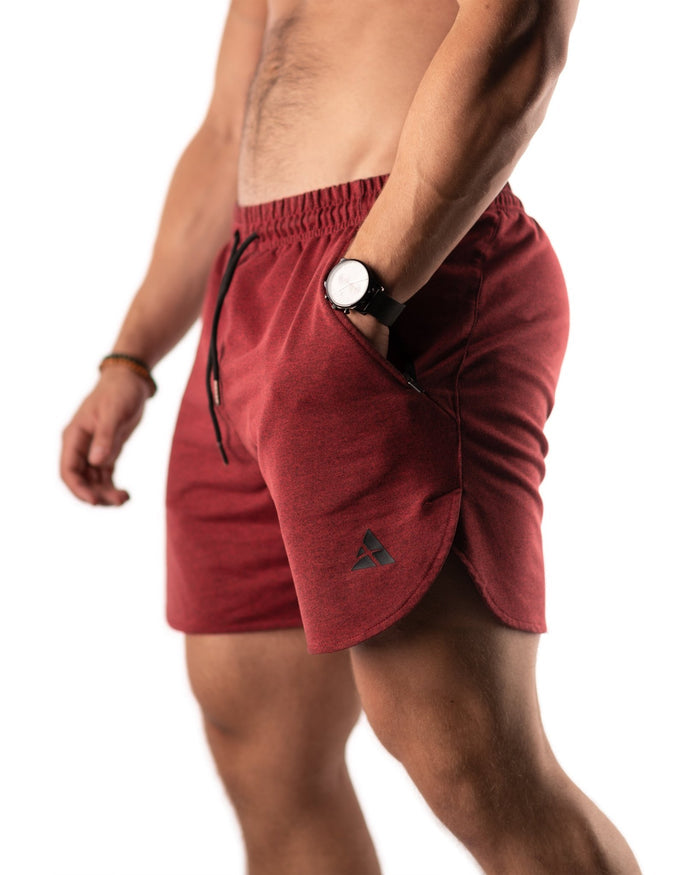 Performance Shorts 2.0 (Burgundy) - Athletic Aesthetics