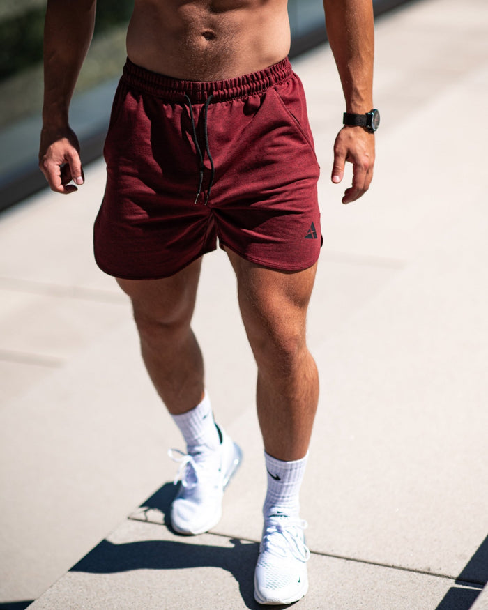 Performance Shorts 2.0 (Burgundy) - Athletic Aesthetics