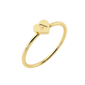 Petite Initial Heart Ring