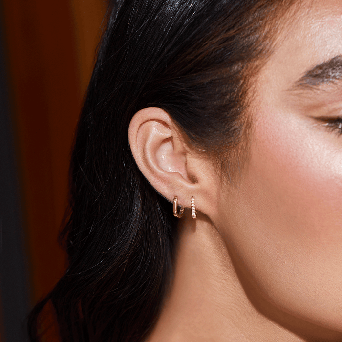 Petite Paperclip Huggie Hoop Earrings