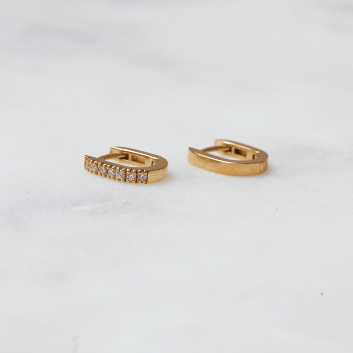Petite Paperclip Huggie Hoop Earrings