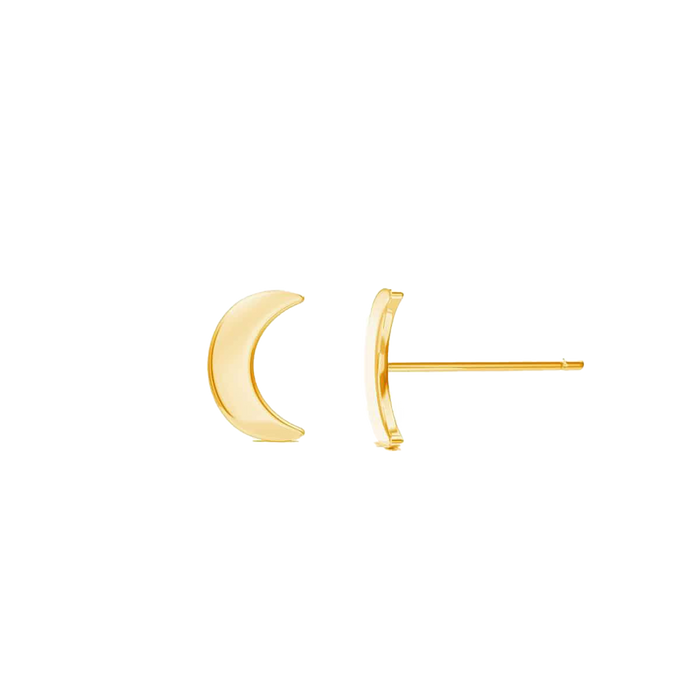 Petite Solid Moon Studs