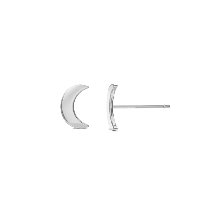 Petite Solid Moon Studs