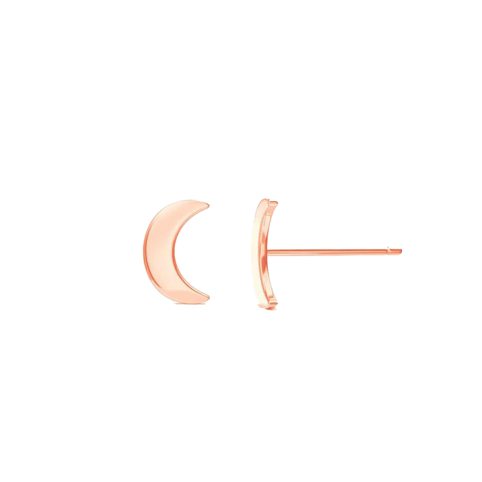 Petite Solid Moon Studs