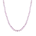 Pink Sapphire & Aquamarine Beaded Strand Necklace