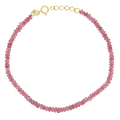 Pink Sapphire Beaded Bracelet