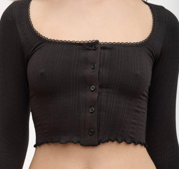 Pointelle Cardigan