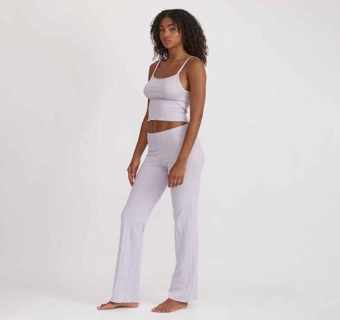 Pointelle Straight Leg Pants