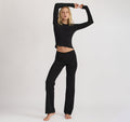 Pointelle Straight Leg Pants