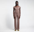 Pointelle Straight Leg Pants