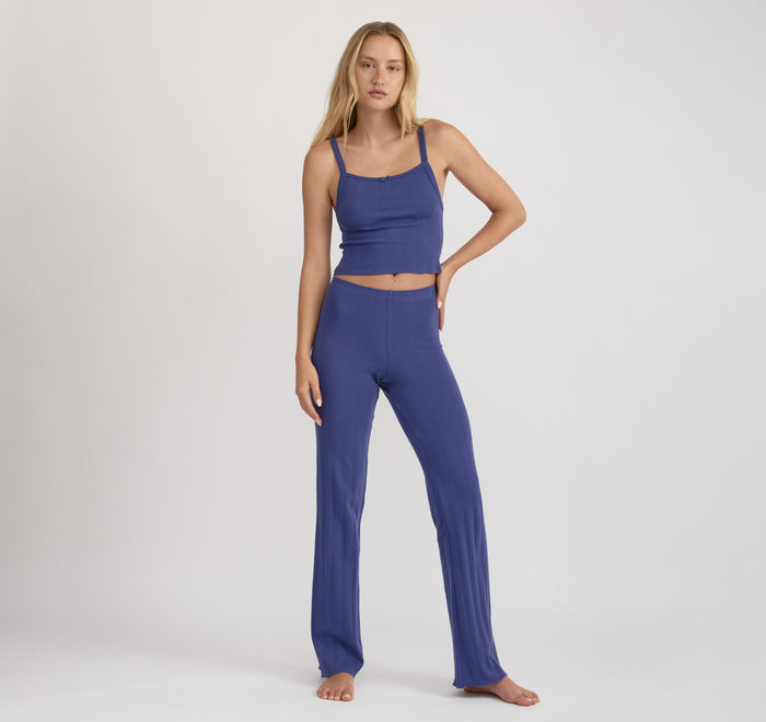 Pointelle Straight Leg Pants