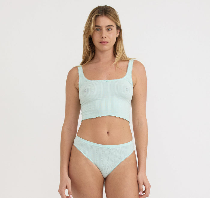 Pointelle Thong