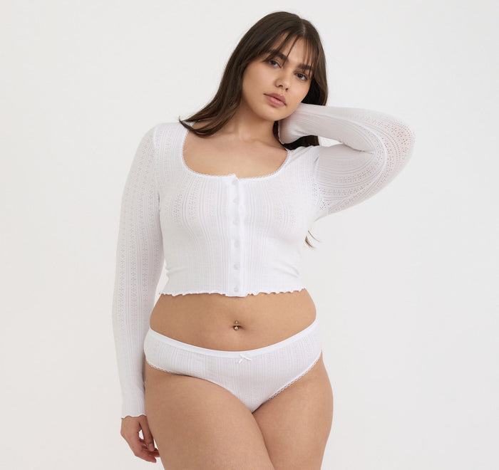 Pointelle Thong