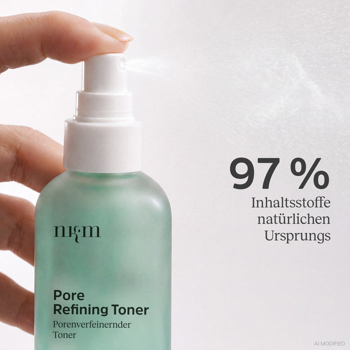 Pore Refining Toner wird gesprüht