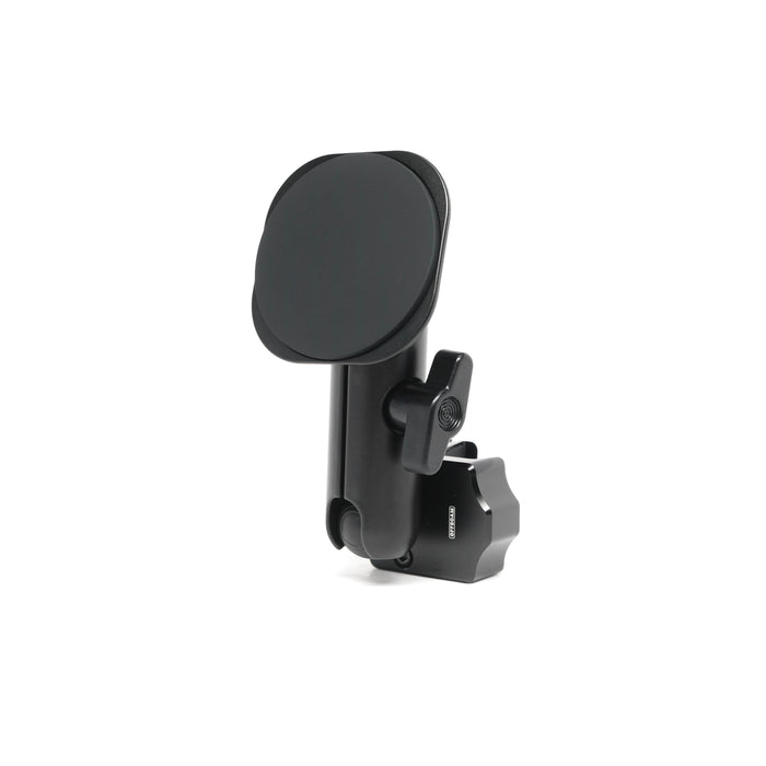 Image of Offroam MagSafe-compatible Phone Mount for RAM ProMaster 2022-2026. This premium phone mount installs easily without drilling or glue. High force magnets hold phone on any trail, road, or track. Perfect placement without blocking screens, driver view, or air flow. Fully adjustable positioning.