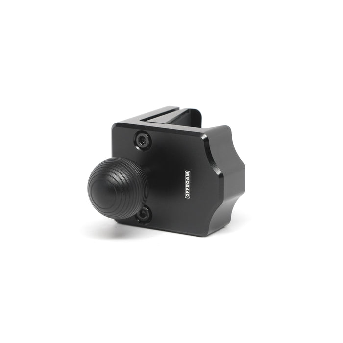 Image of Offroam Mounting Base for RAM ProMaster 2022-2026. This premium all metal phone mounting base installs easily without drilling or glue. Perfect placement without blocking screens, driver view, or air flow.