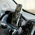 Image of Offroam Phone Mount installed securely in RAM ProMaster 2022-2026. This premium phone mount installs easily without drilling or glue. Spring loaded Universal holder for use with any phone. Perfect placement without blocking screens, driver view, or air flow. Fully adjustable positioning.