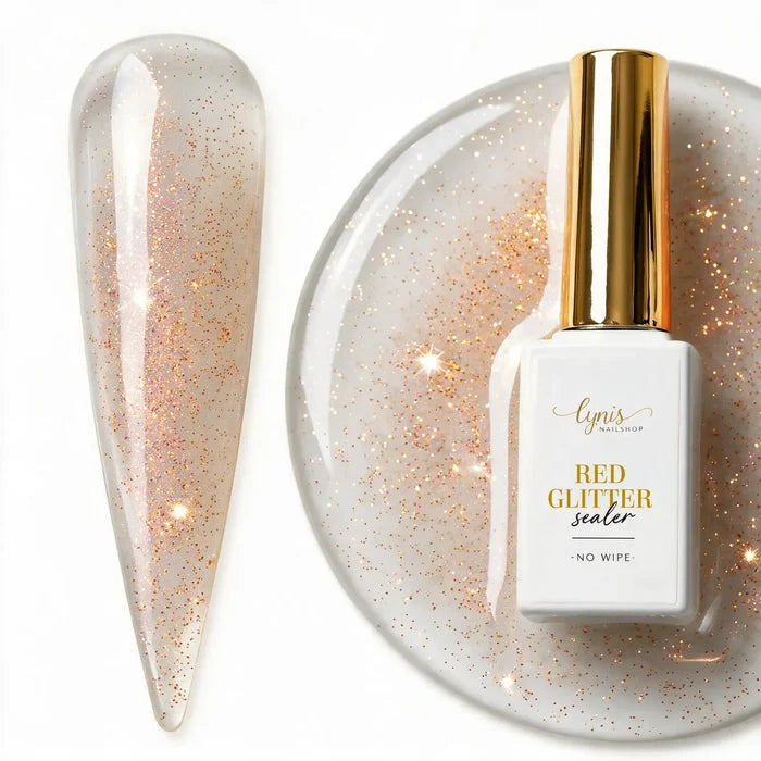 Red Glitter Sealer · No Wipe · 10ml